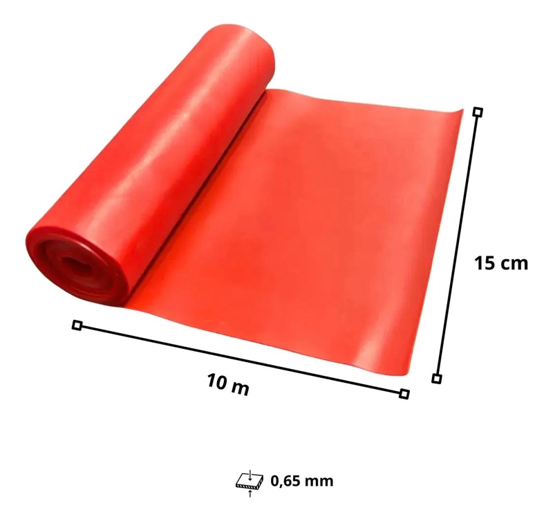BANDA ELASTICA DE ALTA RESISTENCIA PARA ENTRENAMIENTO 10 METROS POR 15 CM ROJO - 2
