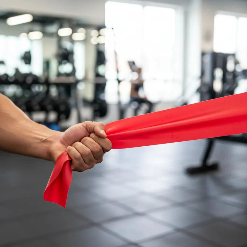 BANDA ELASTICA DE ALTA RESISTENCIA PARA ENTRENAMIENTO 10 METROS POR 15 CM ROJO - 3