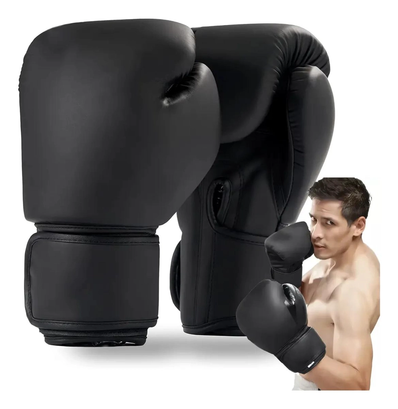 GUANTES DE BOXEO PROFESIONAL CON CIERRE DE VELCRO AJUSTABLE - 1