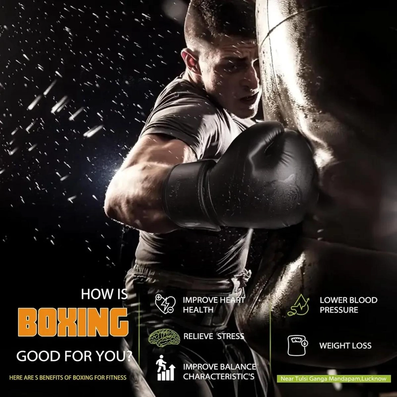 GUANTES DE BOXEO PROFESIONAL CON CIERRE DE VELCRO AJUSTABLE - 3