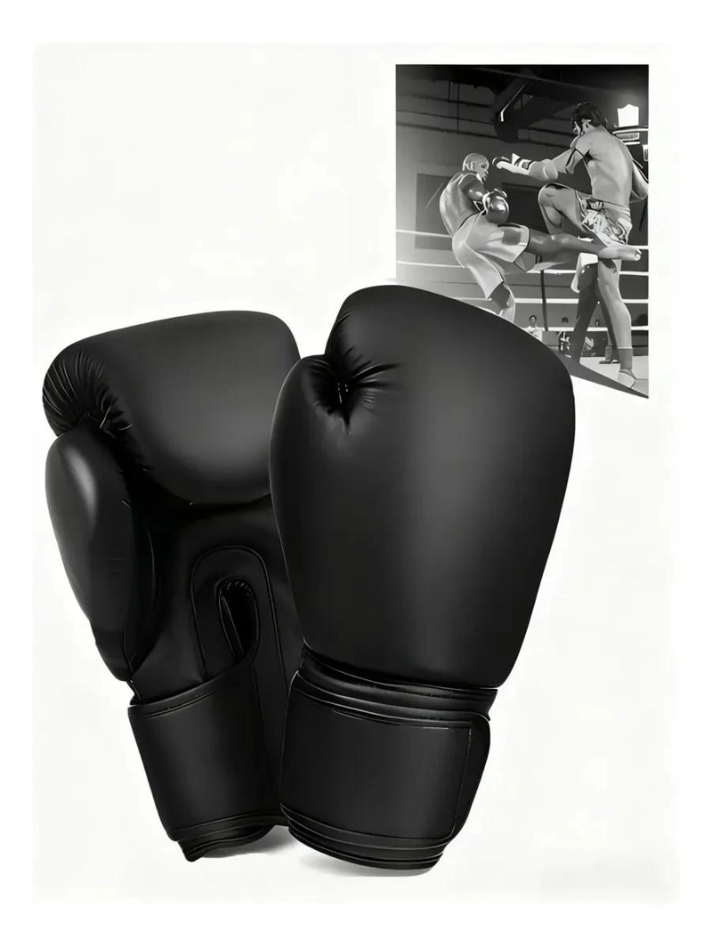 GUANTES DE BOXEO PARA KICKBOXING CON CIERRE DE VELCRO 12OZ - 1