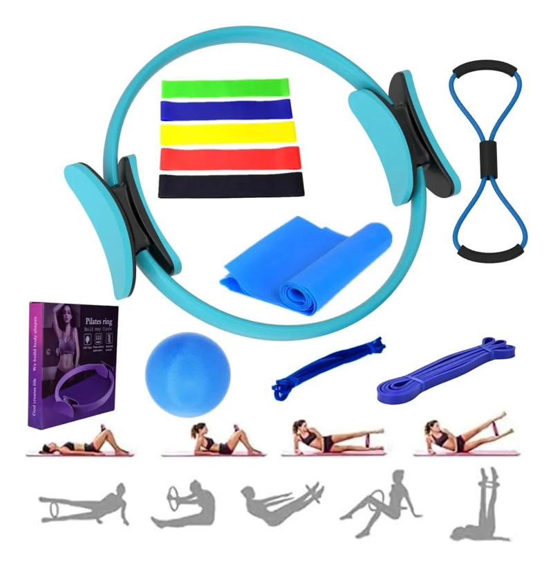 SET DE 12 BANDAS ELASTICAS DE RESISTENCIA PARA YOGA Y ENTRENAMIENTO - 1