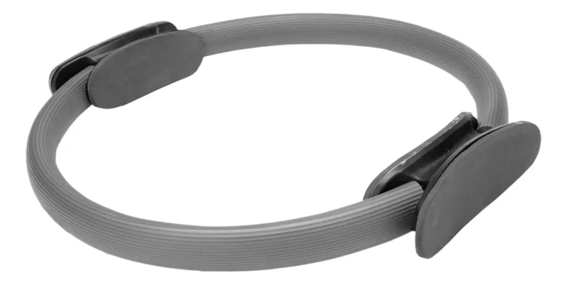 ARO PARA YOGA Y PILATES CON MANGO ERGONOMICO COLOR GRIS - 1