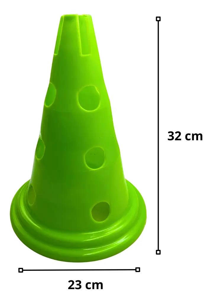 CONOS DE ENTRENAMIENTO DE 32 CM CON ORIFICIO PARA SEÑALIZACION Y TRAFICO - 2