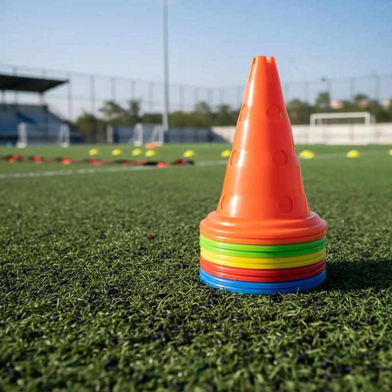 CONOS DE ENTRENAMIENTO DE 32 CM CON ORIFICIO PARA SEÑALIZACION Y TRAFICO - 4