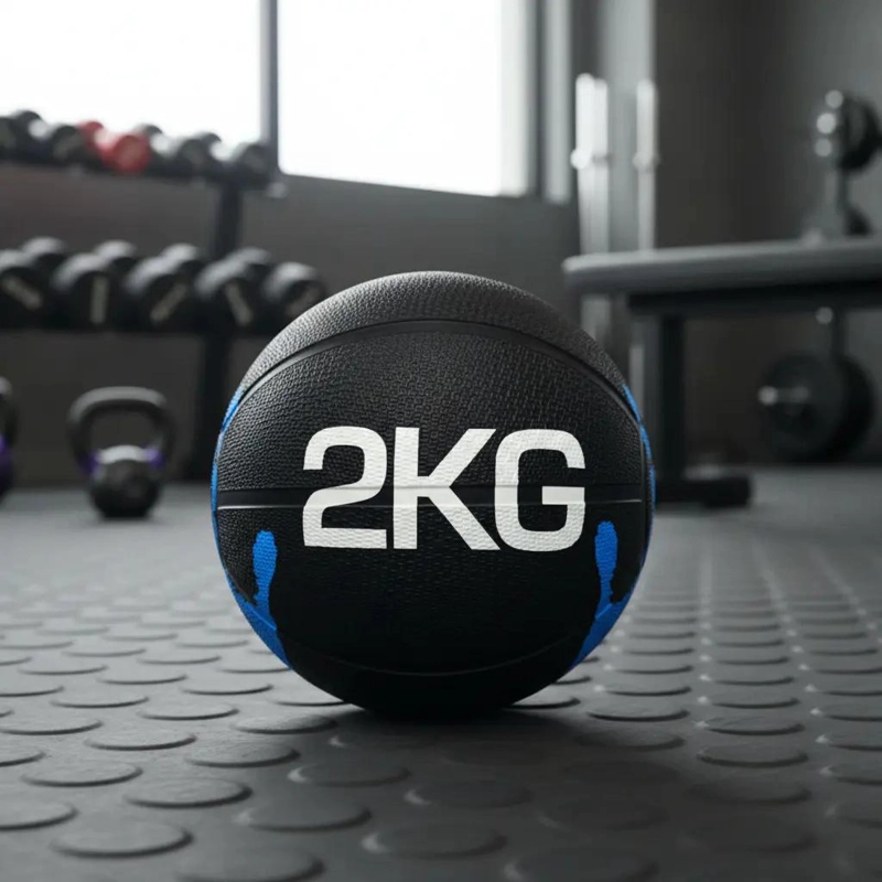 BALON MEDICINAL DE 2 KG CON REBOTE PARA ENTRENAMIENTO FUNCIONAL - 1