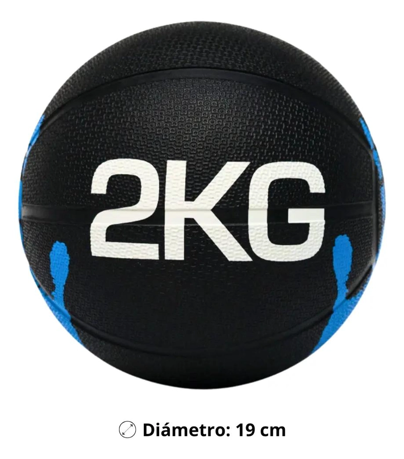 BALON MEDICINAL DE 2 KG CON REBOTE PARA ENTRENAMIENTO FUNCIONAL - 2