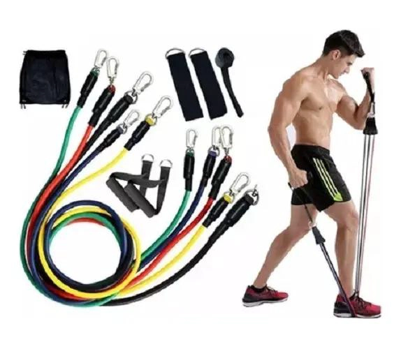 KIT DE 5 BANDAS ELASTICAS PARA EJERCICIO Y ENTRENAMIENTO DEPORTIVO - 1