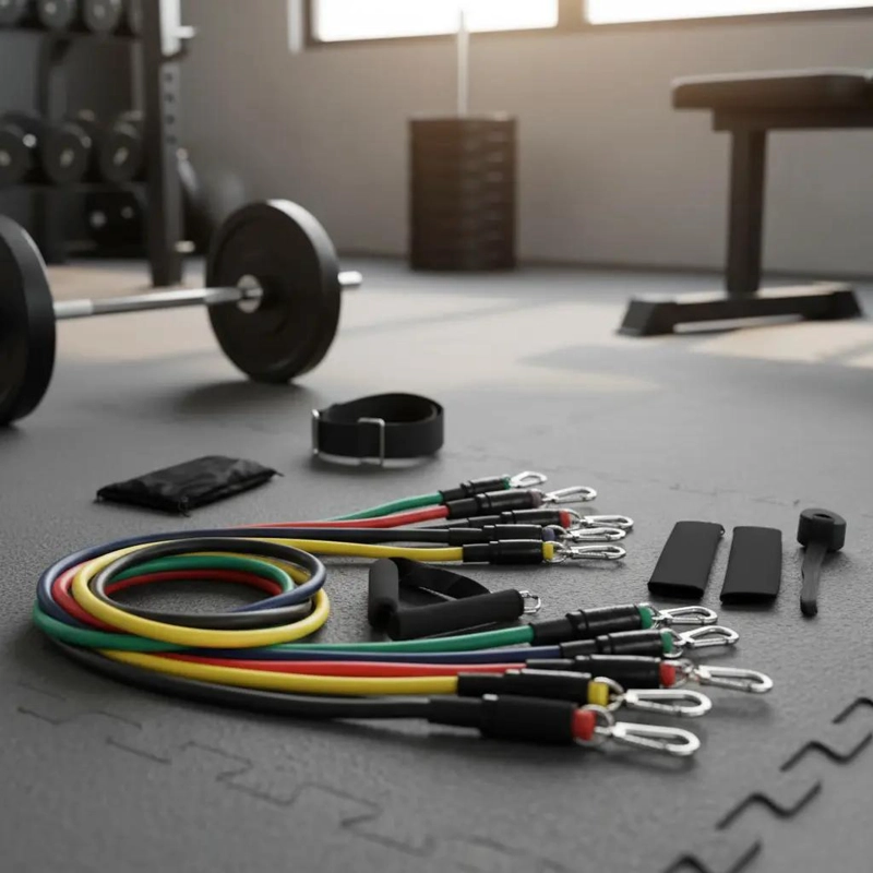 KIT DE 5 BANDAS ELASTICAS PARA EJERCICIO Y ENTRENAMIENTO DEPORTIVO - 3