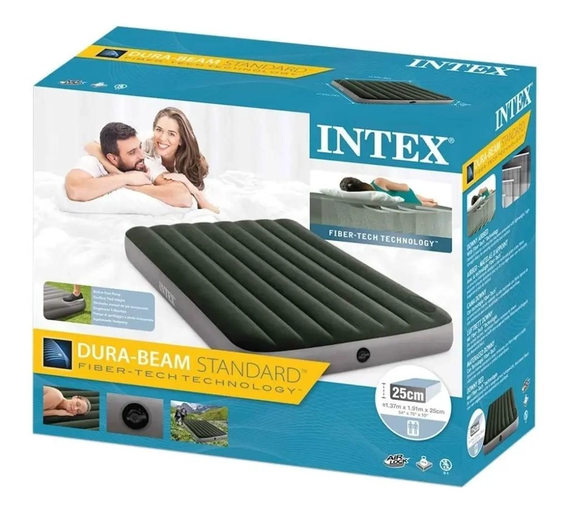 COLCHON INFLABLE PARA DOS PERSONAS CON INFLADOR DE PIE INTEGRADO - 4