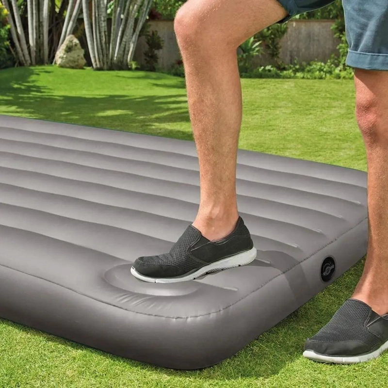 COLCHON INFLABLE PARA DOS PERSONAS CON INFLADOR DE PIE INTEGRADO - 5