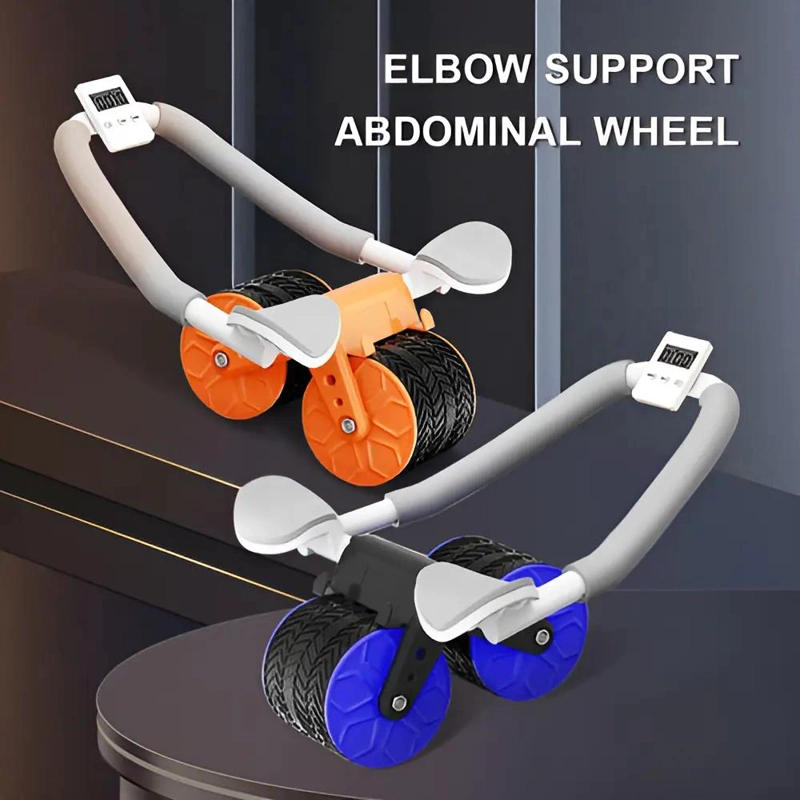RUEDA ABDOMINAL CON REBOTE AUTOMATICO Y SOPORTE PARA CODOS PARA EJERCICIO - 2