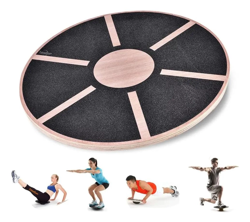 TABLA DE EQUILIBRIO DE MADERA PARA EJERCICIOS DE BALANCE Y FISIOTERAPIA - 1