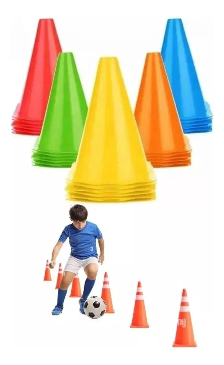 KIT DE ENTRENAMIENTO CON CONOS, ESCALERA Y AROS PARA AGILIDAD Y FUTBOL - 4