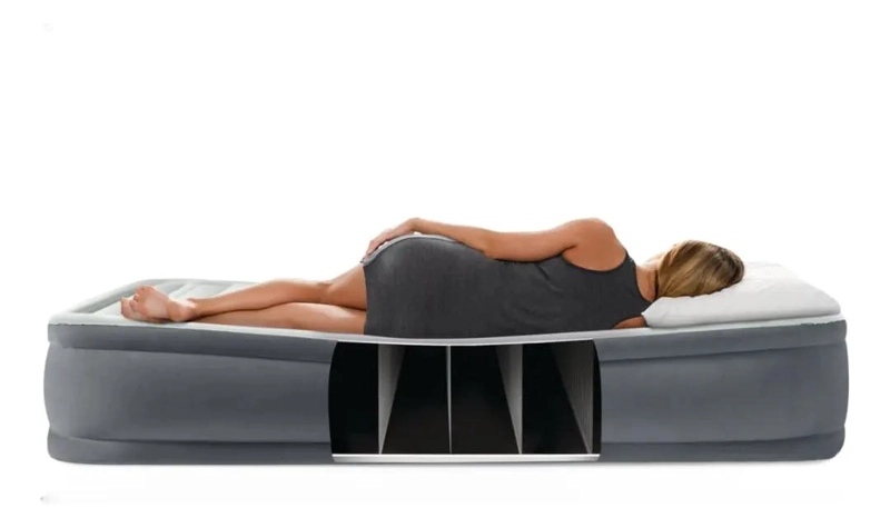 COLCHON INFLABLE ELE CTRICO PARA 1.5 PLAZAS CON ELEVACION Y DISEÑO GRIS - 2