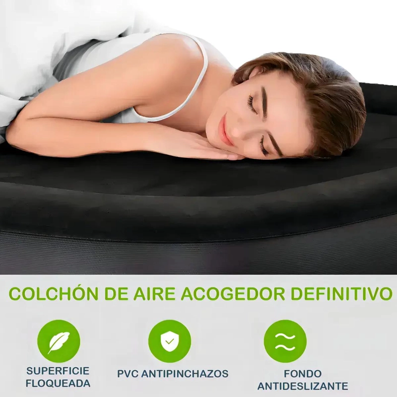 COLCHON INFLABLE PARA DOS PERSONAS CON BOMBA ELE CTRICA INTEGRADA - 3