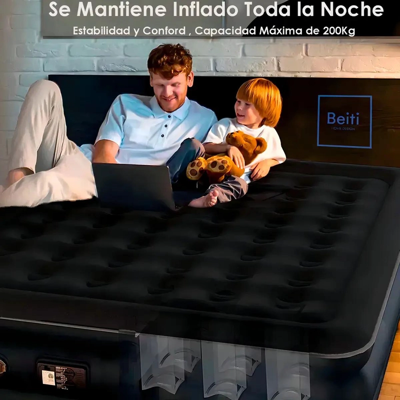 COLCHON INFLABLE PARA DOS PERSONAS CON BOMBA ELE CTRICA INTEGRADA - 5