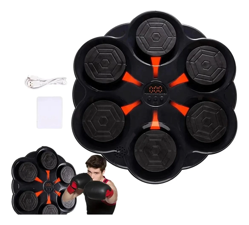 MAQUINA DE BOXEO CON FUNCION MUSICAL Y CONEXION BLUETOOTH CON GUANTES INCLUIDOS - 1