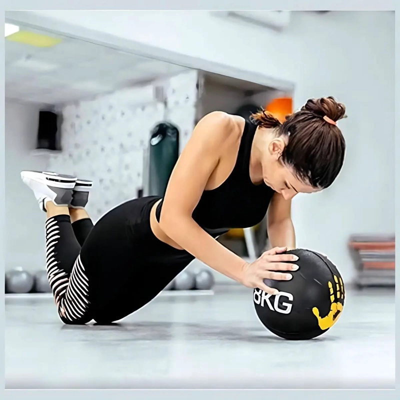 BALON MEDICINAL CON REBOTE DE 8 KG PARA ENTRENAMIENTO FITNESS Y CROSSFIT - 2