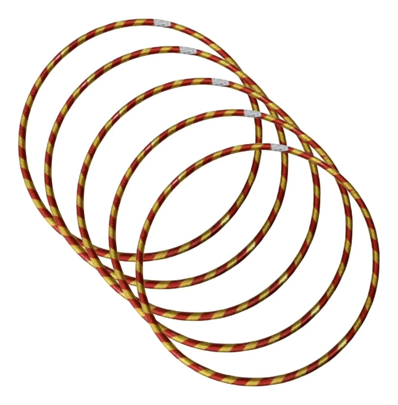 SET DE 5 AROS FLEXIBLES DE POLIETILENO PARA GIMNASIA DE 75 CM - 1