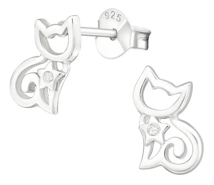 AROS PEQUEÑOS CON DISEÑO DE GATITO PARA NIÑA Y MUJER - 1