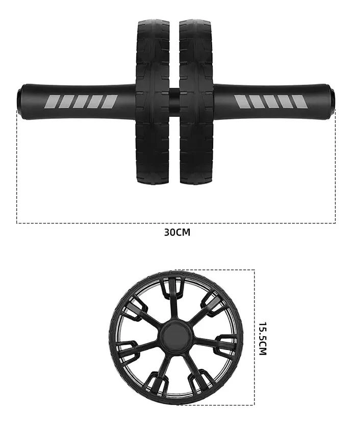RUEDA ABDOMINAL DOBLE PARA EJERCICIOS DE FORTALECIMIENTO DE ABDOMEN Y CORE - 2