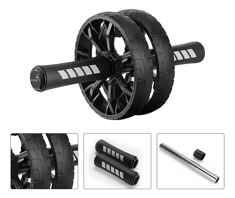 RUEDA ABDOMINAL DOBLE PARA EJERCICIOS DE FORTALECIMIENTO DE ABDOMEN Y CORE - 3