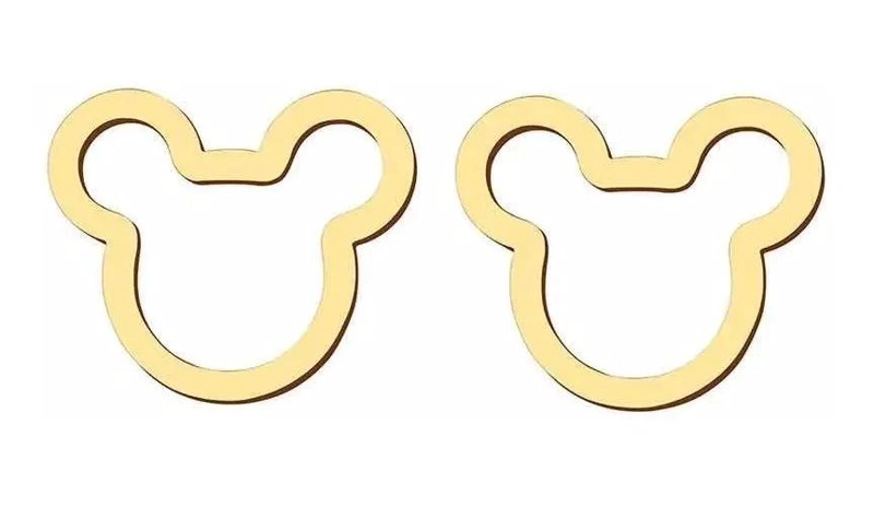 AROS DE ACERO QUIRURGICO CON DISEÑO DE MICKEY MOUSE - 1