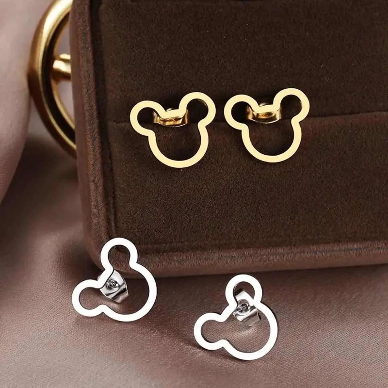 AROS DE ACERO QUIRURGICO CON DISEÑO DE MICKEY MOUSE - 4