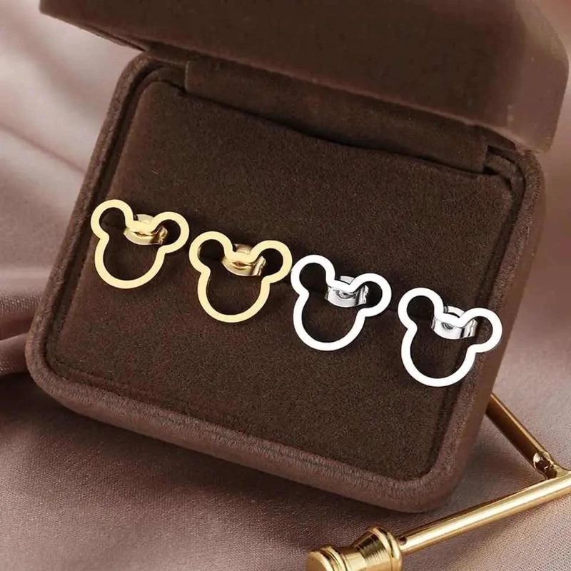 AROS DE ACERO QUIRURGICO CON DISEÑO DE MICKEY MOUSE - 5