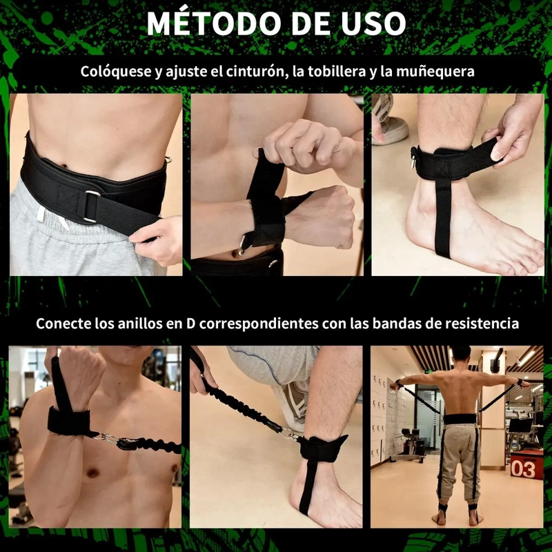 BANDAS DE RESISTENCIA PARA ENTRENAMIENTO DE BOXEO Y SALTO - 4
