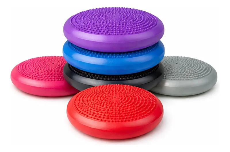 COJIN SENSORIAL PARA YOGA CON INFLADOR Y DISEÑO COLORIDO - 1