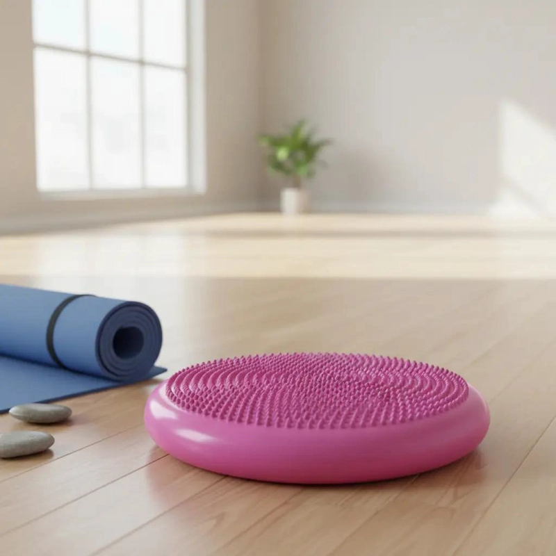 COJIN SENSORIAL PARA YOGA CON INFLADOR Y DISEÑO COLORIDO - 3
