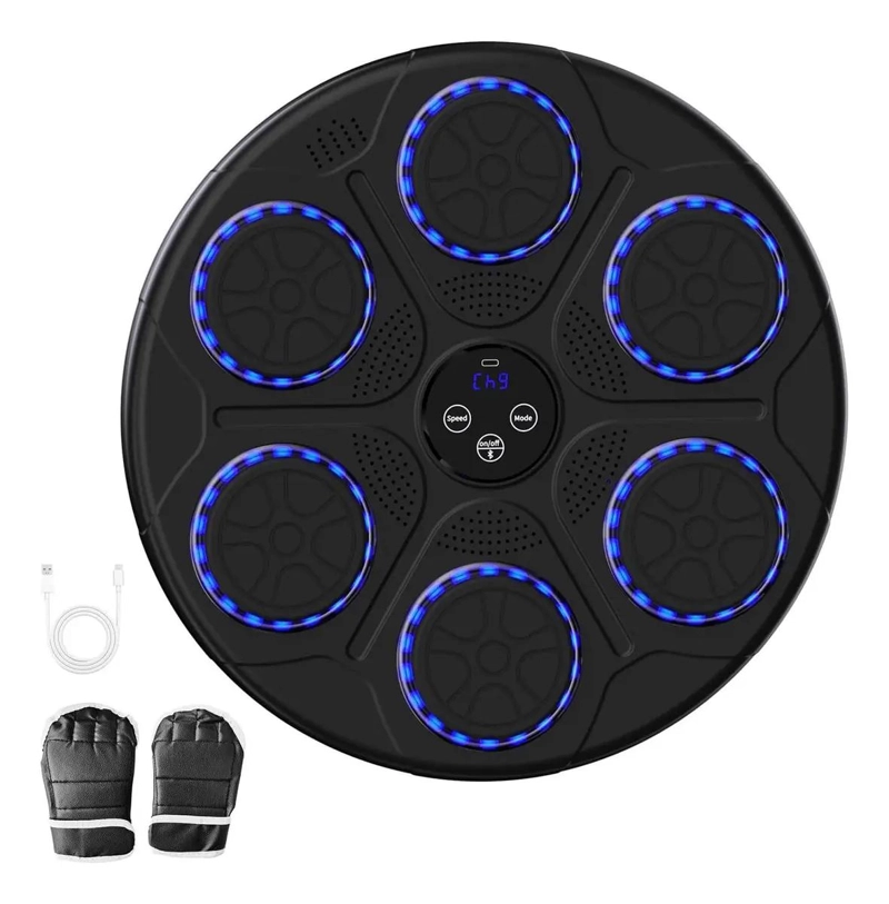 MAQUINA DE BOXEO CON GUANTES Y CONEXION BLUETOOTH PARA MUSICA - 1