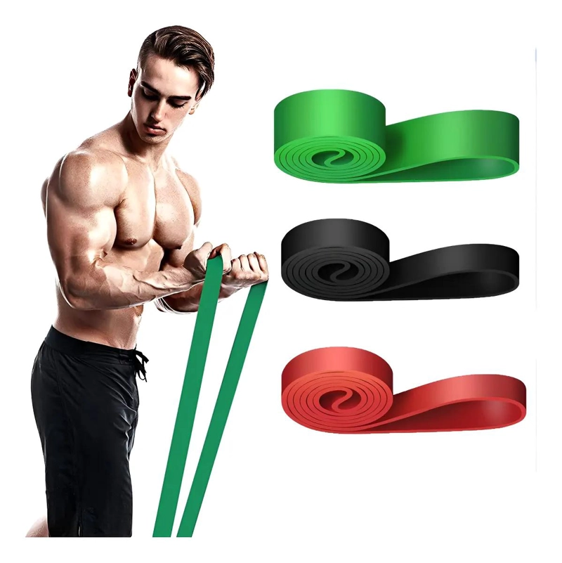 SET DE 3 BANDAS ELASTICAS DE RESISTENCIA PARA ENTRENAMIENTO Y FITNESS - 1