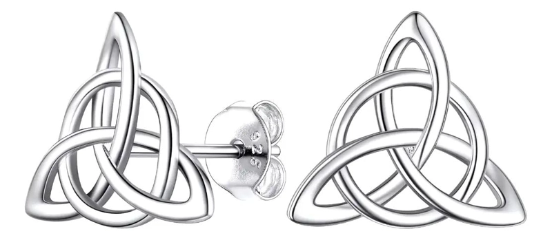 AROS DE PLATA 925 CON DISEÑO DE NUDO PARA MUJER ELEGANTES Y SOFISTICADOS - 1