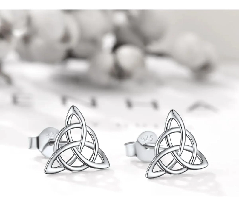 AROS DE PLATA 925 CON DISEÑO DE NUDO PARA MUJER ELEGANTES Y SOFISTICADOS - 2
