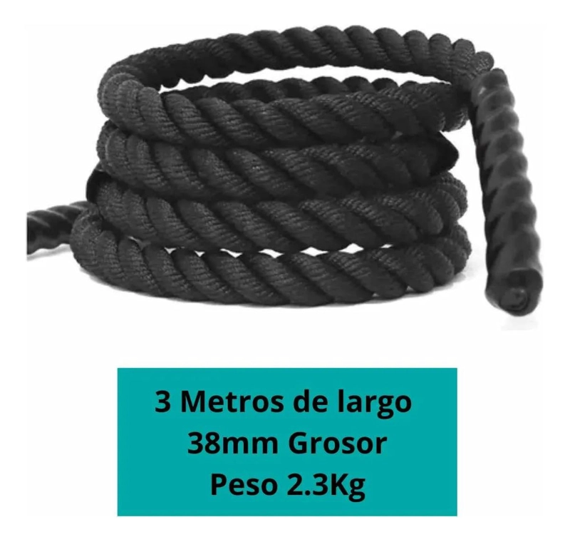 CUERDA PARA SALTAR PROFESIONAL 3 METROS DE LARGO Y 38 MM DE GROSOR - 2