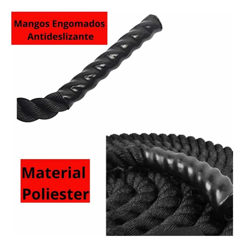 CUERDA PARA SALTAR PROFESIONAL 3 METROS DE LARGO Y 38 MM DE GROSOR - 3