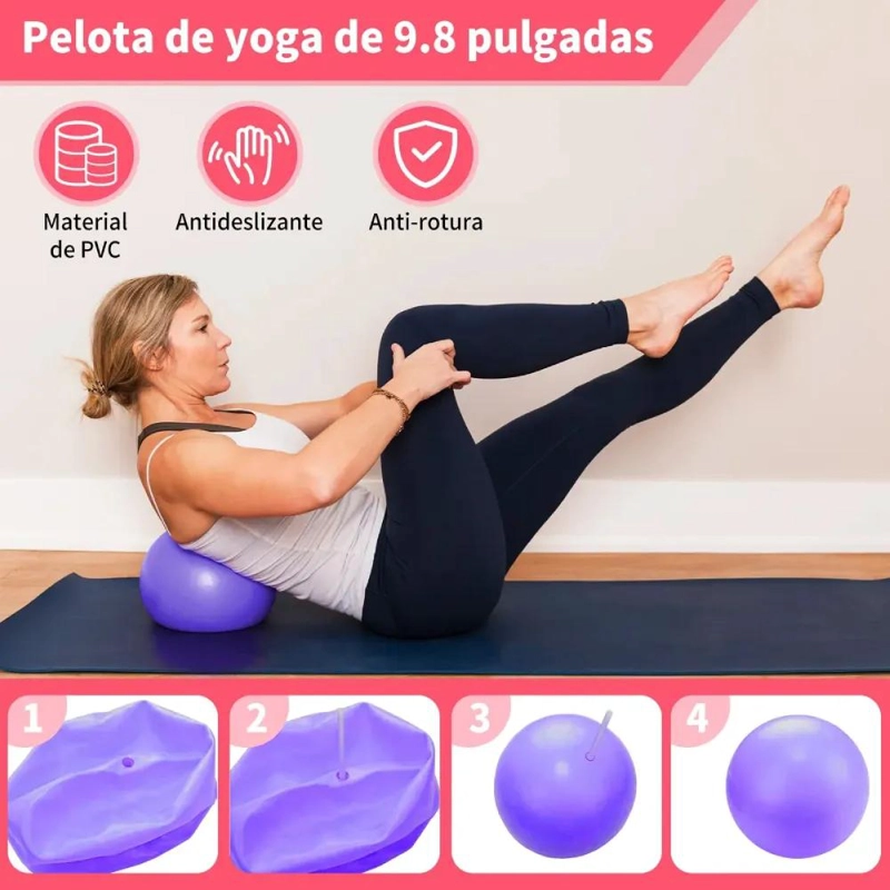 SET DE 13 BANDAS ELASTICAS PARA YOGA Y PILATES CON ANILLO DE RESISTENCIA VIOLETA - 5