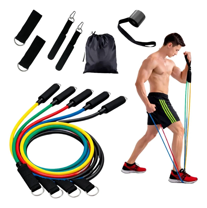 SET DE 11 BANDAS DE RESISTENCIA TUBULARES PARA ENTRENAMIENTO - 1
