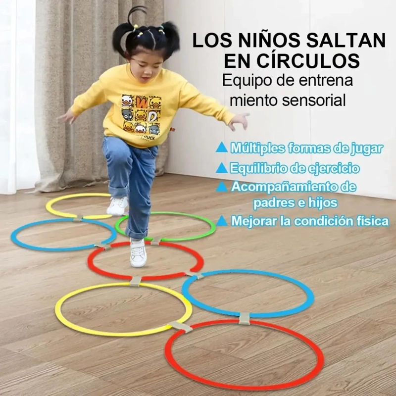 SET DE 10 ANILLOS PARA PSICOMOTRICIDAD Y AGILIDAD DEPORTIVA DE 38 CM - 4