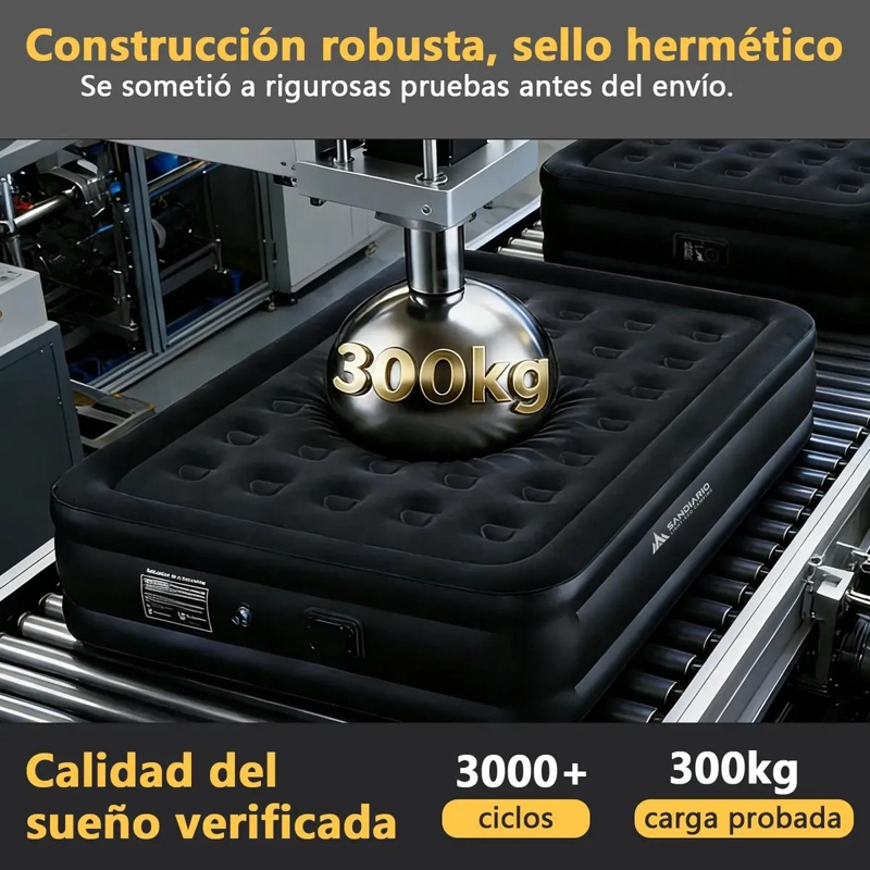 COLCHON INFLABLE ELE CTRICO PARA DOS PERSONAS 200X150X40 CM - 3