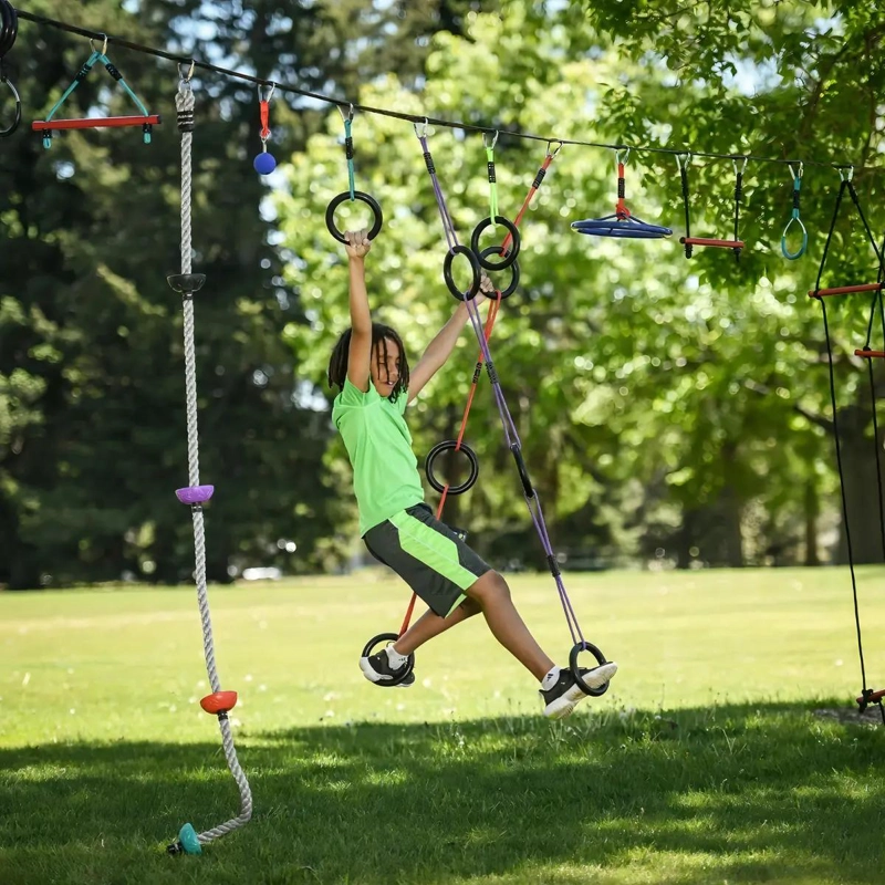 ANILLAS DEPORTIVAS DE ABS ANTIDESLIZANTES CON CUERDA RESISTENTE PARA EJERCICIOS - 2