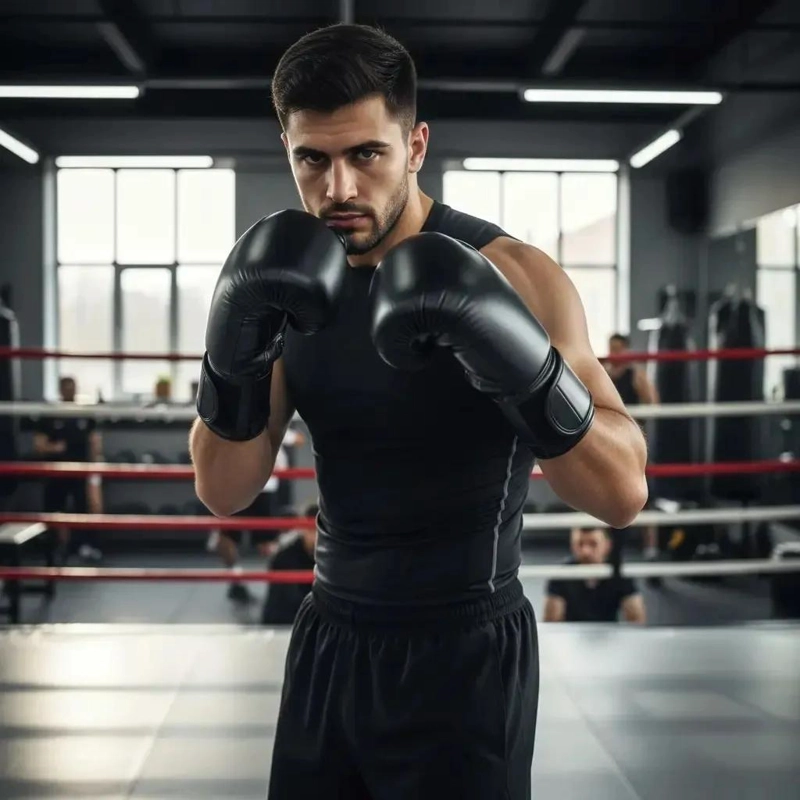 GUANTES DE BOXEO 12OZ CON CIERRE DE VELCRO PARA KICKBOXING Y ENTRENAMIENTO - 3