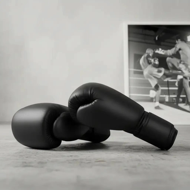 GUANTES DE BOXEO 12OZ CON CIERRE DE VELCRO PARA KICKBOXING Y ENTRENAMIENTO - 4