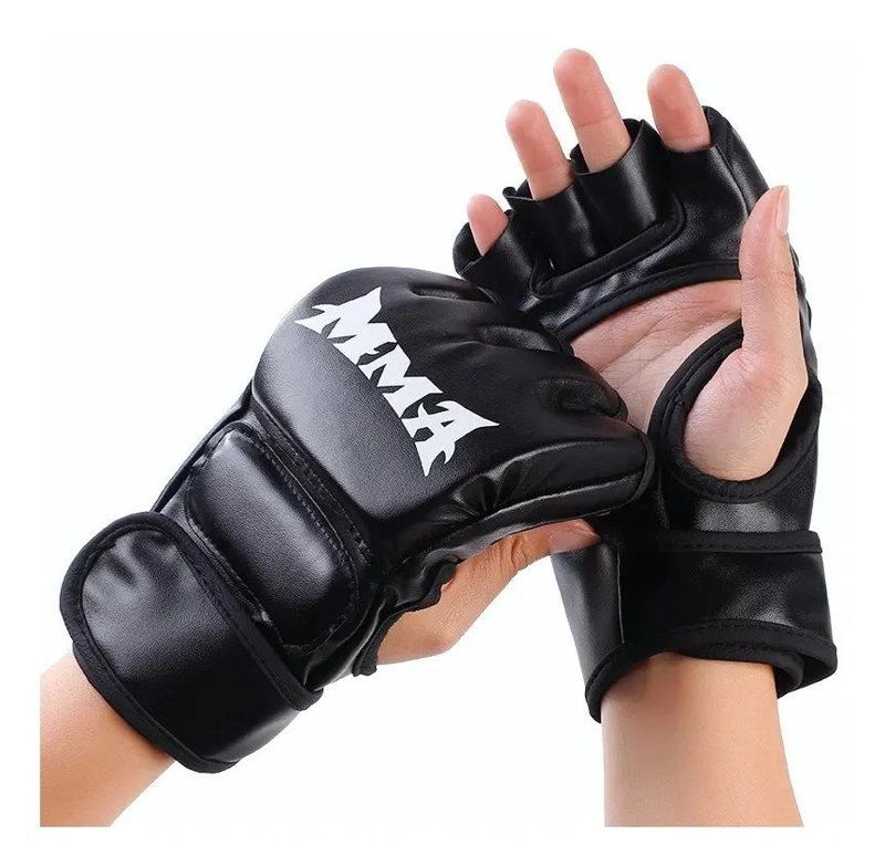 GUANTES DE BOXEO ENTRENAMIENTO MEDIO DEDO PARA KICKBOXING Y ARTES MARCIALES - 2