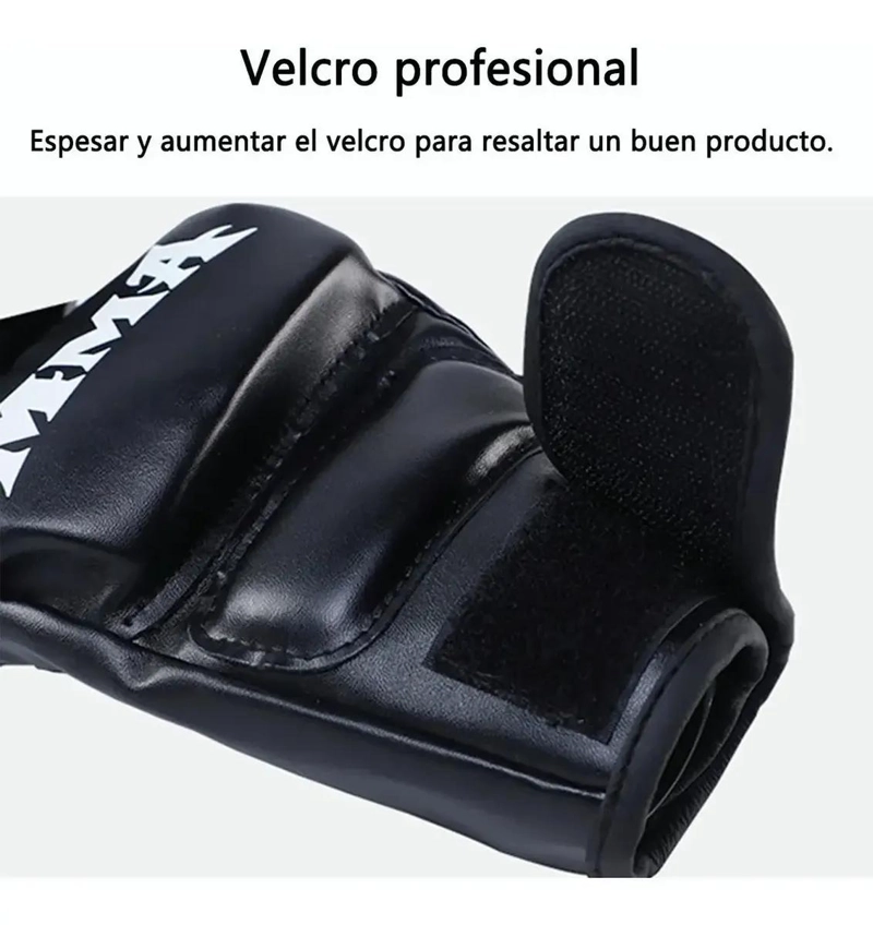 GUANTES DE BOXEO ENTRENAMIENTO MEDIO DEDO PARA KICKBOXING Y ARTES MARCIALES - 5