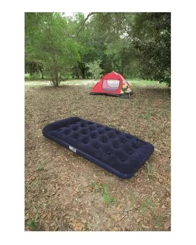 COLCHON INFLABLE INDIVIDUAL COLOR AZUL RESISTENTE Y COMODO - 2