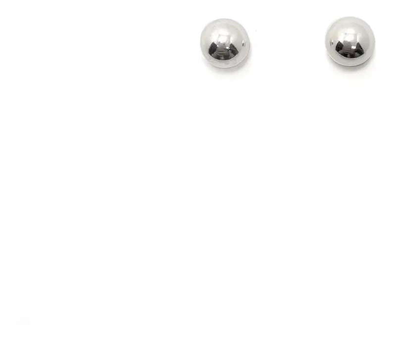 AROS DE PLATA FINA 925 CON DISEÑO DE BOLA DE 7 MM - 2
